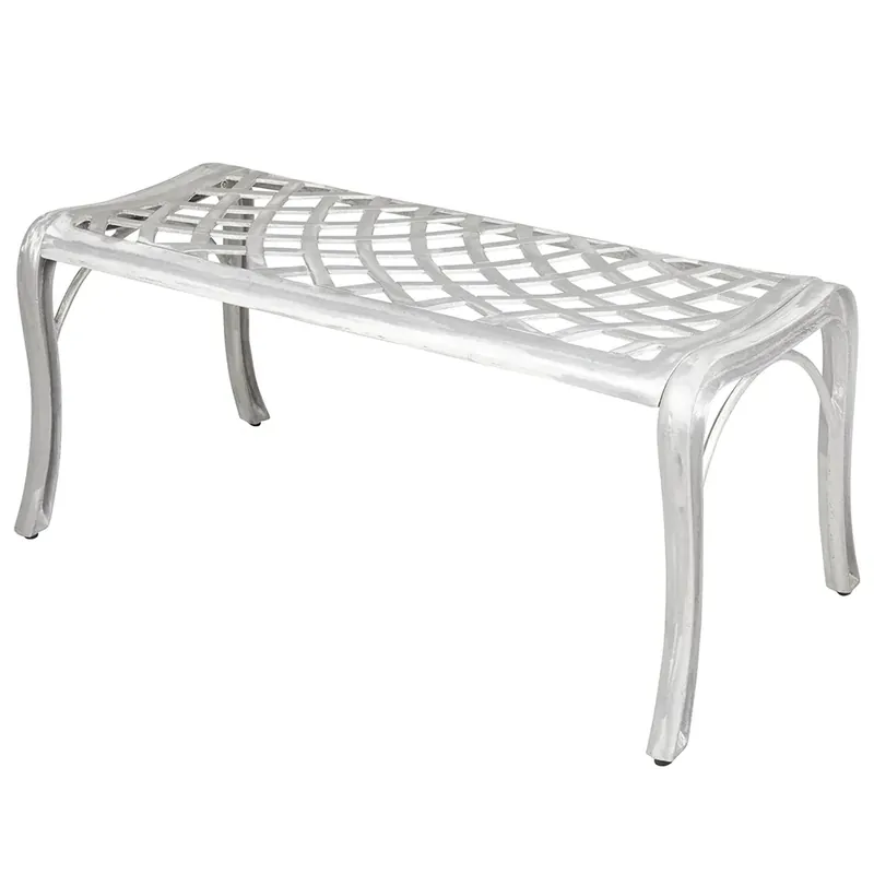 Arras bänk 54x101 cm Aluminium risnedsättning